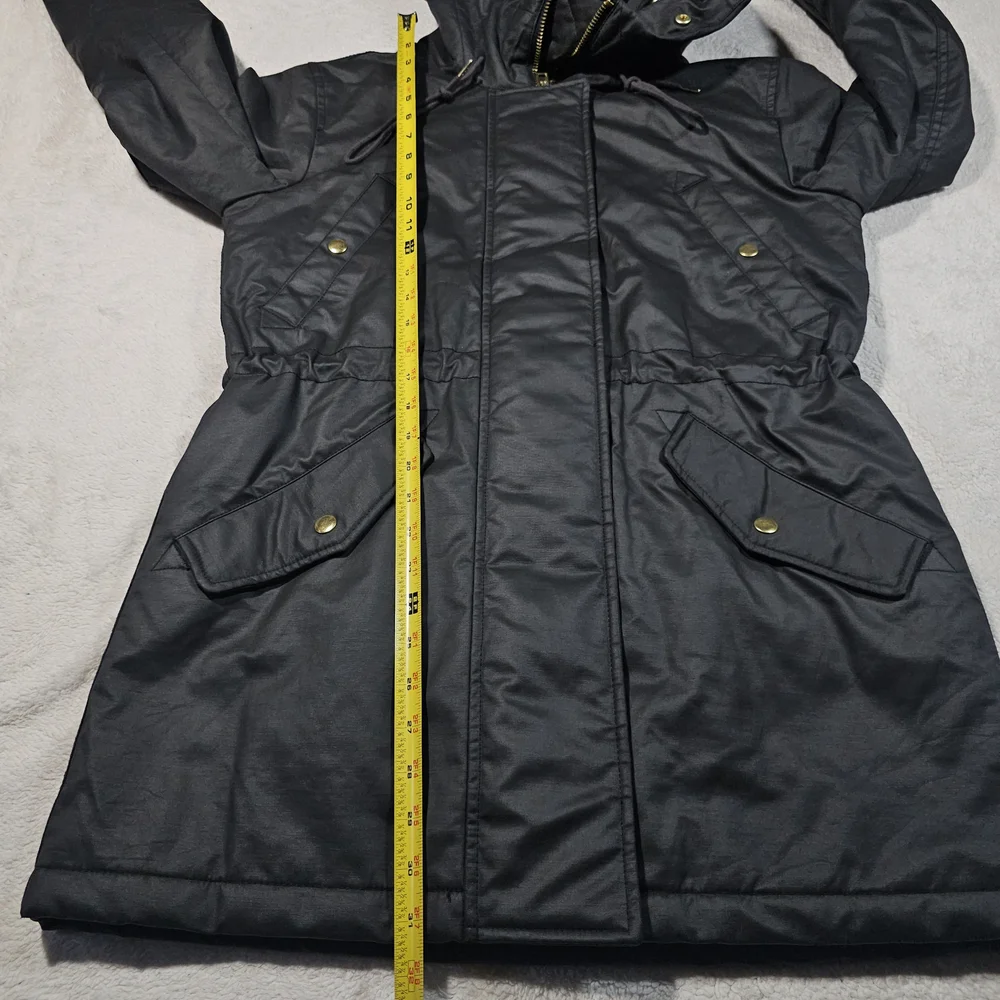 J. Crew Black Utility Hooded Jacket